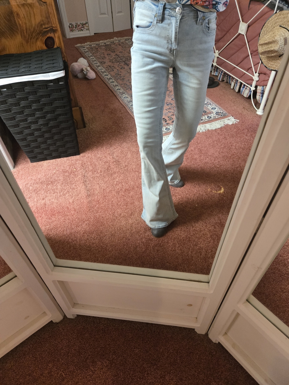 True Religion Light Blue Wide Leg Flare Jeans